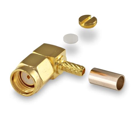 Разъем RP-SMA(male) на кабели RG-174, RG-316, обжимной, угловой купить ...