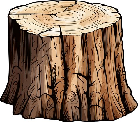drawing of a tree stump 6