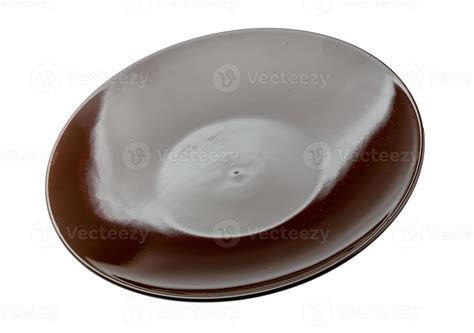 brown plate  white background  stock photo  vecteezy