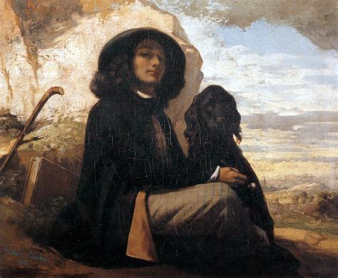 Автопортрет с чёрной собакой — Википедия | Gustave courbet, Self ...