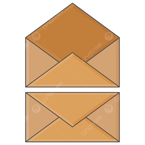 open brown envelope design vector envelope brown vector png