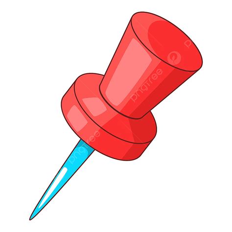 Cartoon Styles Clipart Transparent Background, Pin Icon Cartoon Style ...