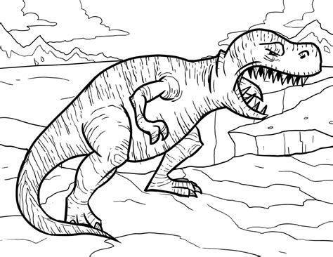 Desenho de Tiranossauro Rex para colorir - Tudodesenhos