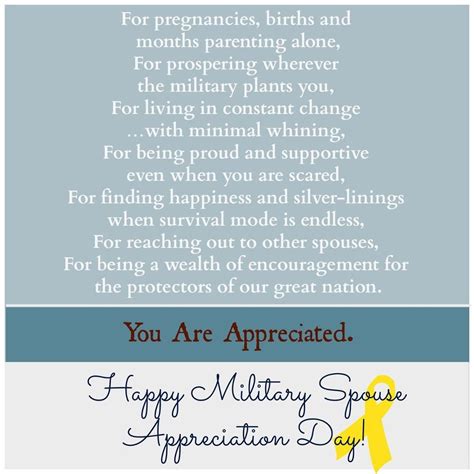 Appreciate Your Wife Quotes. QuotesGram | Military spouse appreciation ...