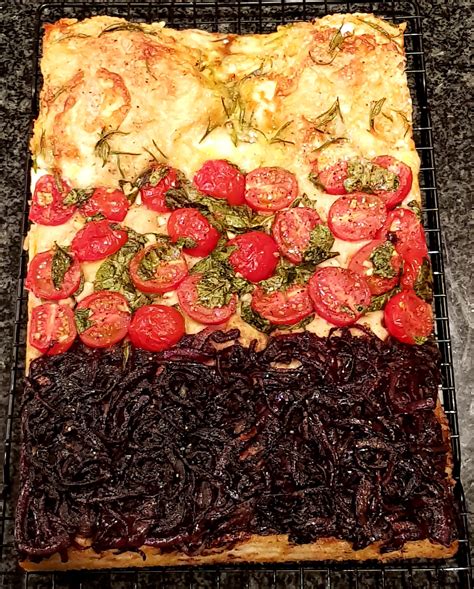 [Homemade] Three Topping Focaccia. : r/food