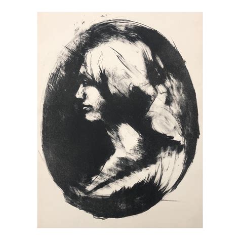1970s Adrienne Anderson Portrait Lithograph | Chairish