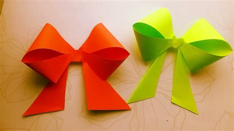 Як зробити бантик з паперу/DIY/ HOW TO MAKE A SIMPLE BOW FROM PAPER ...