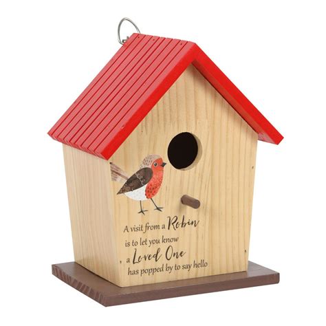 Garden Robin Wooden Bird House – Angeles Couture