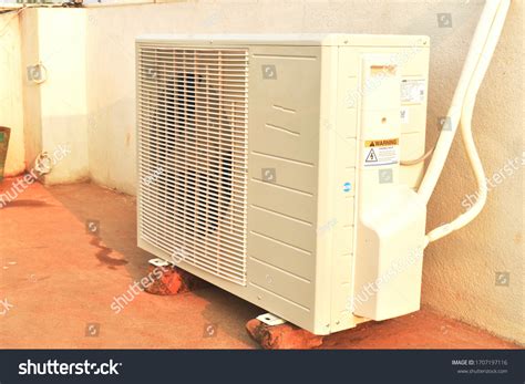 air conditioner outdoor unit   stock photo