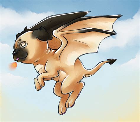 Pug Dragon, Warrior of Ages by MechaSharkey on DeviantArt