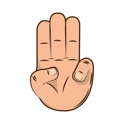 hand showing three fingers 2465883 Vector Art at Vecteezy