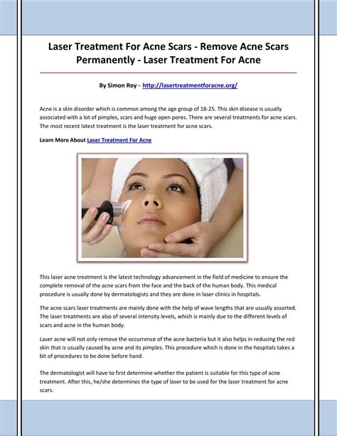 Laser treatment for acne by sadfss - Issuu