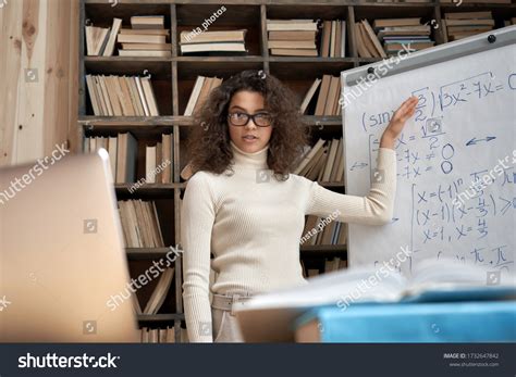 female college professor teaching