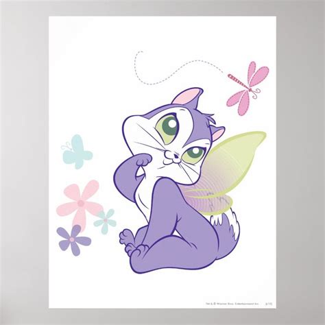 pussyfoot dragonfly kitty poster zazzle poster prints character