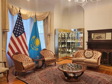 US and Kazakhstan flags in the Kazakh Embassy : r/vexillology