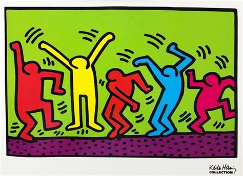 Keith Haring untitled Dance 1987 CUSTOM FRAMED Art - Etsy