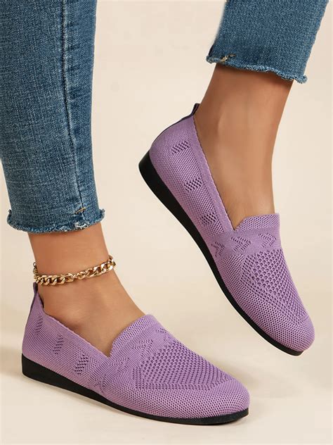 Women's Breathable Mesh Fabric Flat Shoes Breathable Women Running