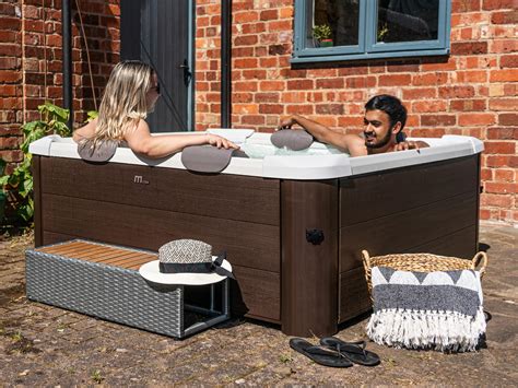 Spa semi-rigide 6 places marron, 120 jets, L160 x l160 x H65 cm, MAKEMO