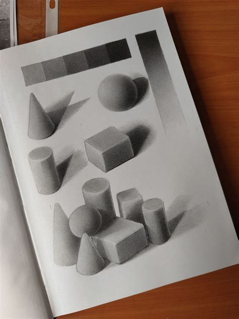 Mastering the basics – light, form, and shading. | Geometric shapes