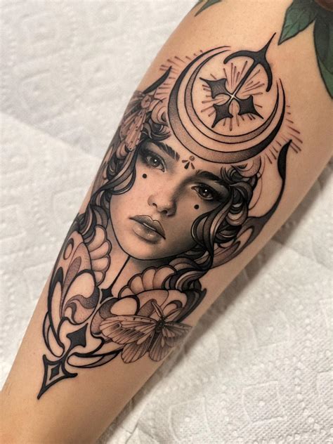 Moon Goddess by Cam Pohl (Lansing MI) done at Austin Tattoo ...