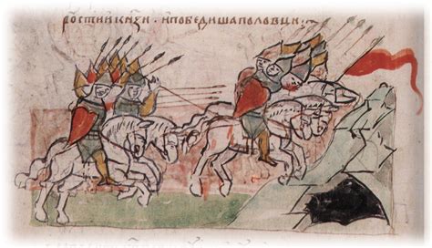 Победа половцев над войсками Изяслава Ярославича Киевского, Святослава ...