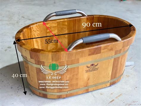 Bồn tắm gỗ cho bé - Bồn gỗ pơ mu dành cho bé dưới 5 tuổi