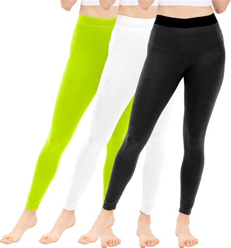 Amazon.com: XELORNA 3 Pack Yoga Leggings for Fitness Women-Naked