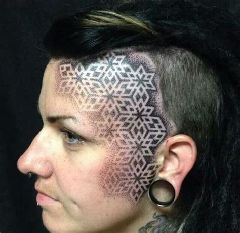 Geometric face tattoo | Picture tattoos, Head tattoos, Face tattoos