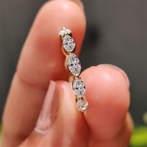 Shop Yellow Gold Marquise Wedding Band In Full Eternity Style