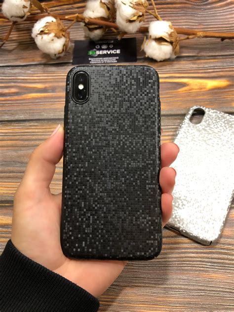 Купить Чехол-накладка iPhone X пластиковый с узором (цвет: черный) в ...