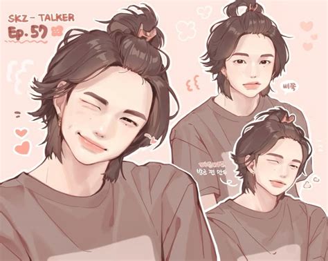 Hyunjin fanart | Милые рисунки, Портретные зарисовки, Фан арт