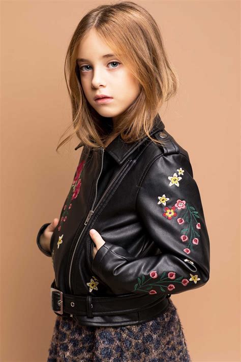 Little Girl's Floral Pleather Motto Jacket – myhannahbanana