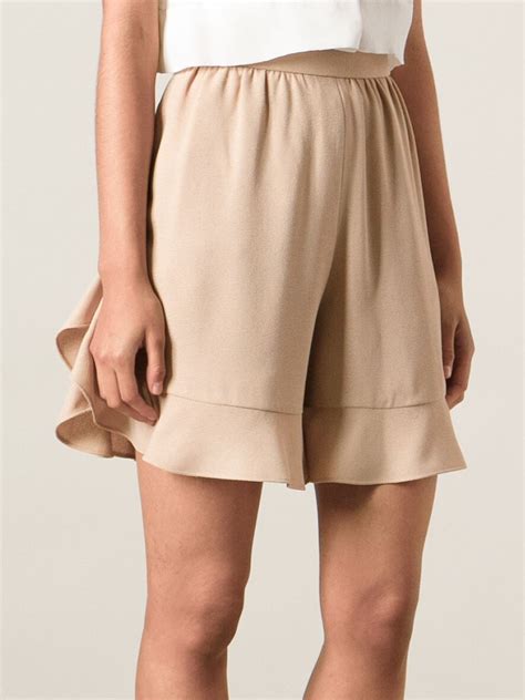 Lyst - Chloé Loose Shorts in Natural