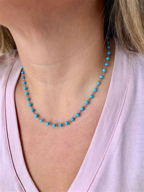 Turquoise Necklace December Birthstone Blue Turquoise - Etsy