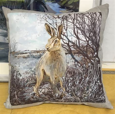 Hare panel as cushion