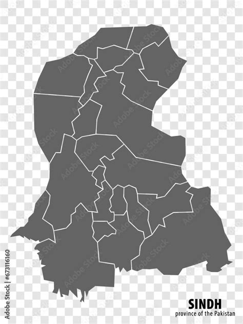 blank map sindh  pakistan high quality map province  sindh