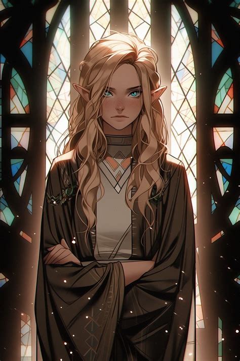 Female elf sorcerer | Female elf, Character design inspiration, Anime elf