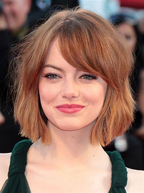 emma stone short hairstyles emma stone cute medium curly hairstyle