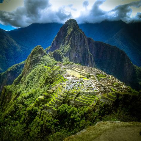 Intensely Colored Overview of Machu Picchu, Peru image - Free stock