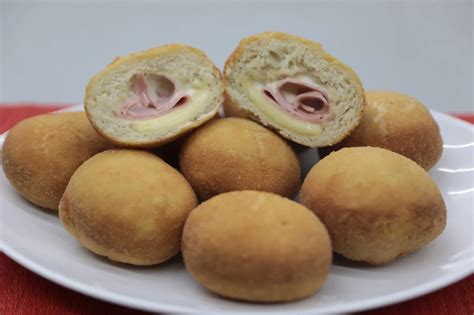Receita De Bomba De Presunto E Queijo - Bomba Recheada de Presunto e Queijo – Receita da Boa