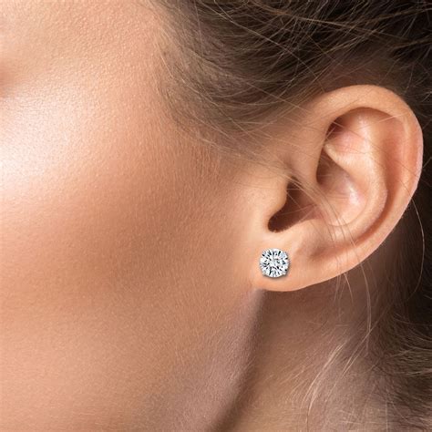 carat  diamond stud earrings gia certified diamond mansion