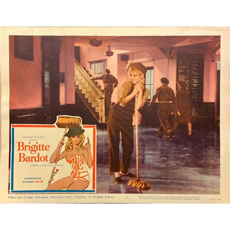 Brigitte Bardot "Babette Goes to War" original Lobby Card