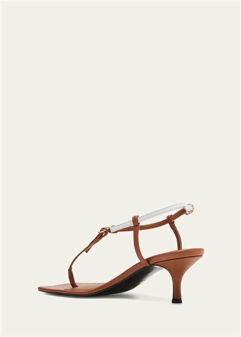 Toteme Bicolor Kitten-Heel Leather Sandals - Bergdorf Goodman