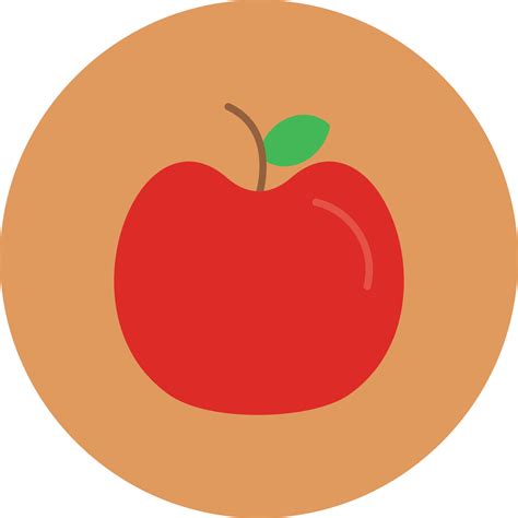 Apple Flat Circle Multicolor 10002773 Vector Art at Vecteezy