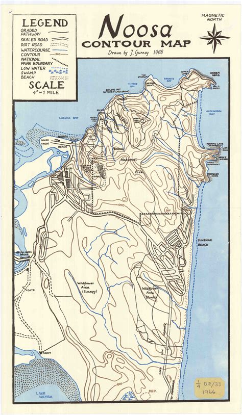 noosa contour map  queensland historical atlas