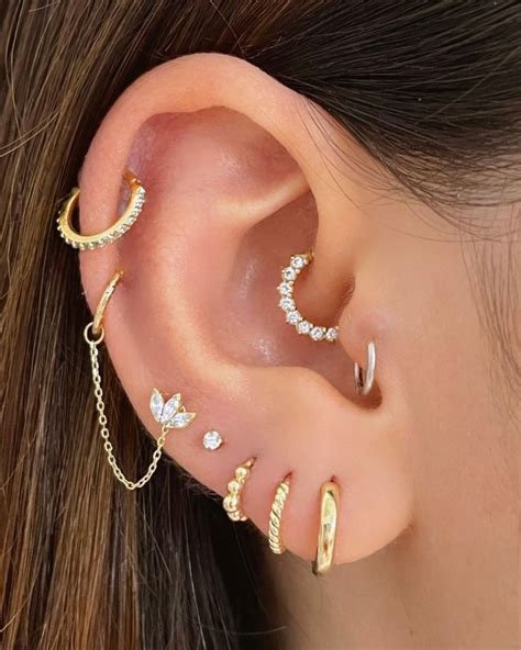 Ear piercing ideas cartilage earrings – Artofit