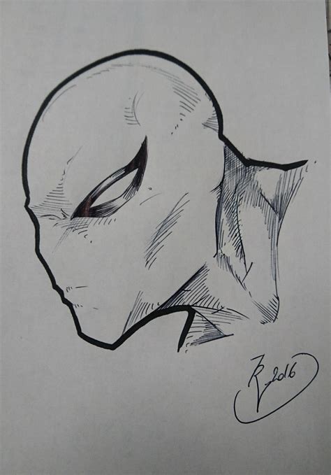 Spiderman Sketch Face by tony-rhodes-gunair on DeviantArt