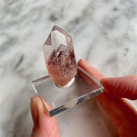 red phantom quartz specimen  india minera emporium crystal