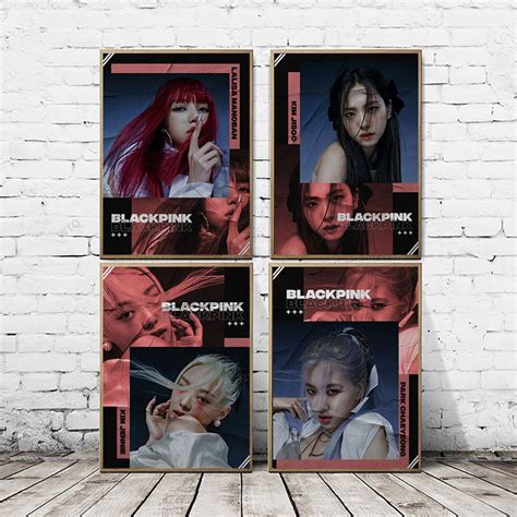 Beautiful Idol Girl Group Posters Canvas Painting Kpop Black Poster P ...