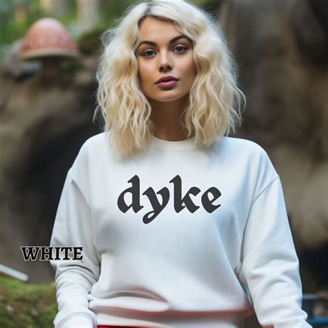 Funny Goth Dyke Lesbian Sweatshirt, Lesbian Pride Colors Sweater